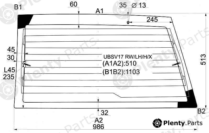  XYG part UBSV17RW/LH/H/X (UBSV17RWLHHX) Replacement part
