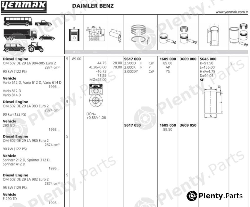  YENMAK part 1609000 Replacement part