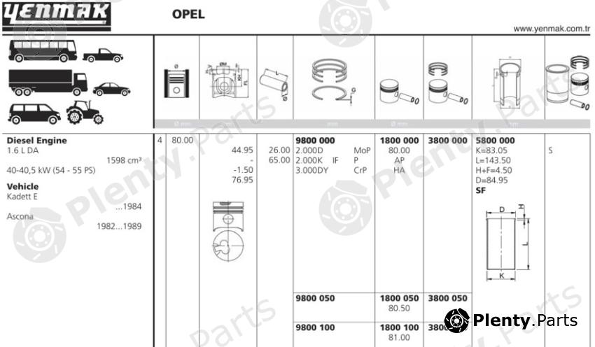  YENMAK part 1800050 Replacement part