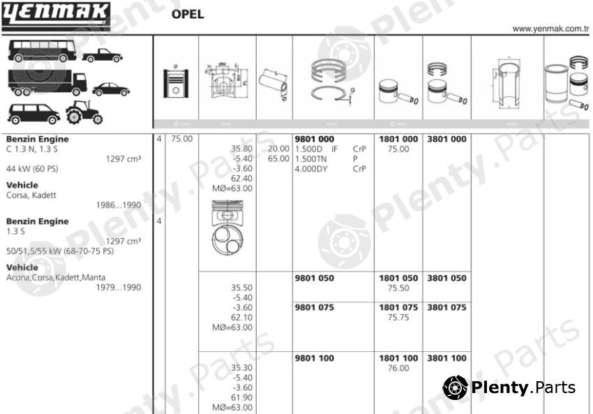  YENMAK part 1801000 Replacement part