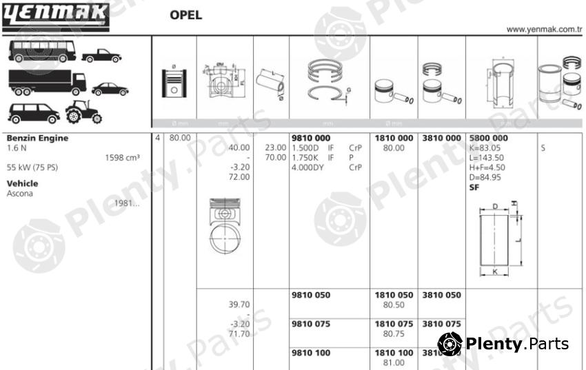  YENMAK part 1810000 Replacement part