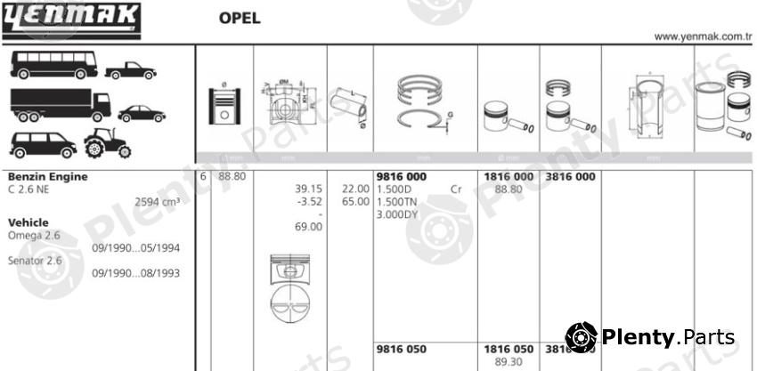  YENMAK part 1816000 Replacement part