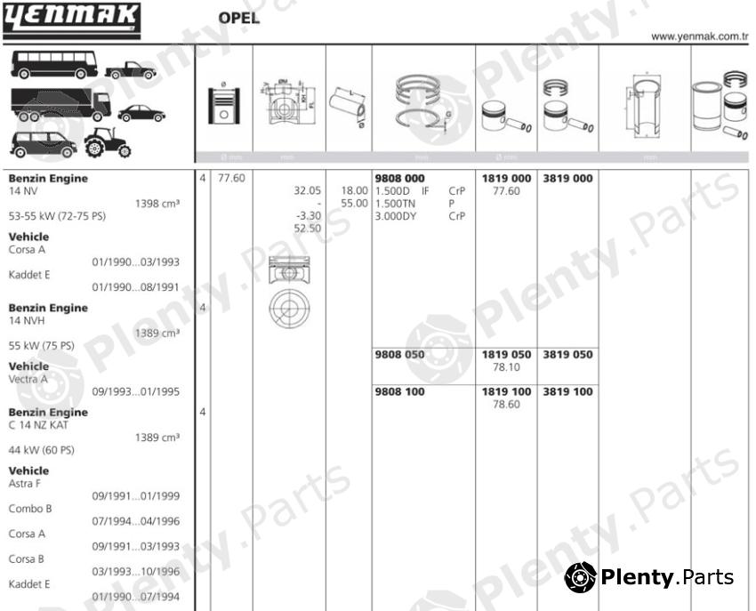 YENMAK part 1819050 Replacement part