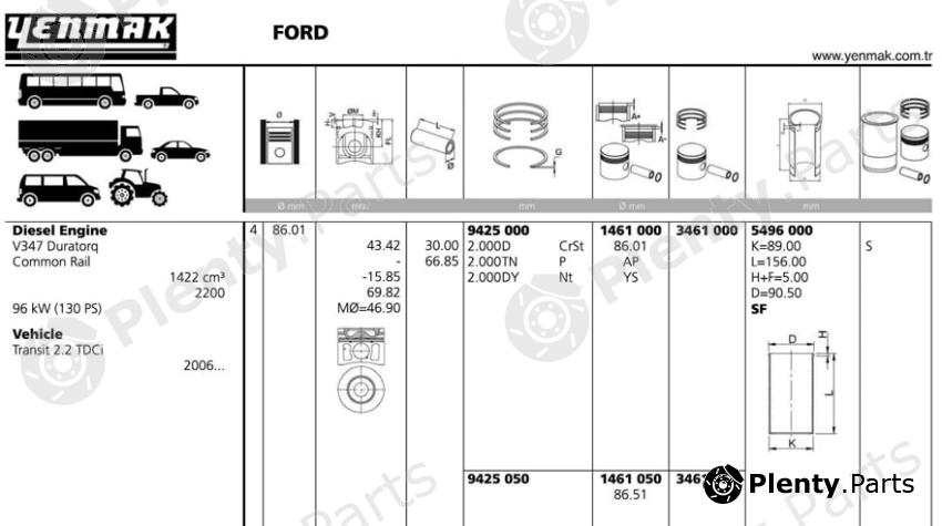  YENMAK part 3461.000 (3461000) Replacement part