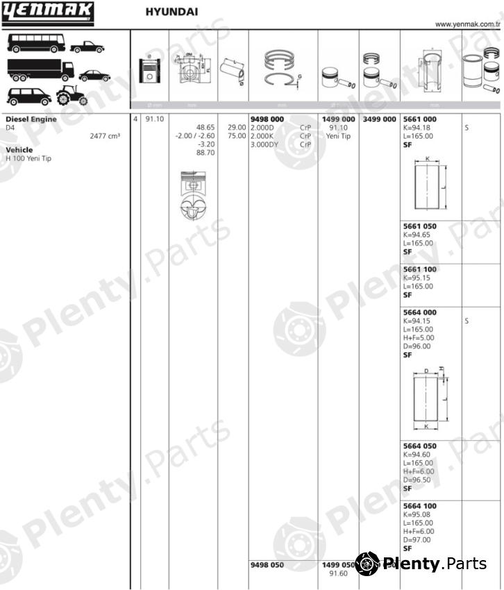  YENMAK part 3499050 Replacement part
