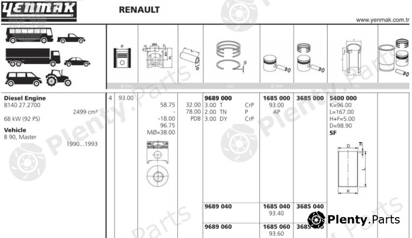  YENMAK part 3685.040 (3685040) Replacement part