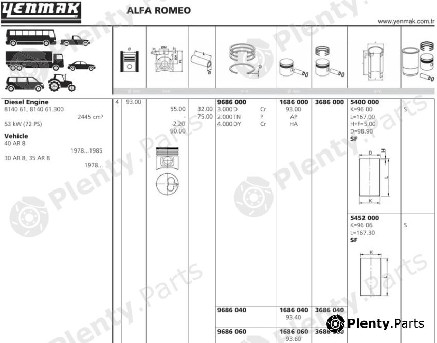  YENMAK part 3686000 Replacement part