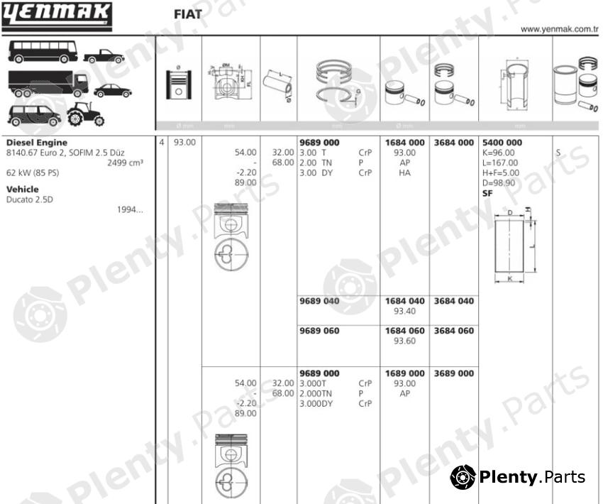  YENMAK part 3689000 Replacement part
