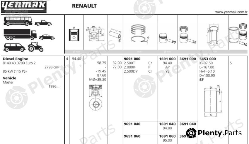  YENMAK part 3691000 Replacement part