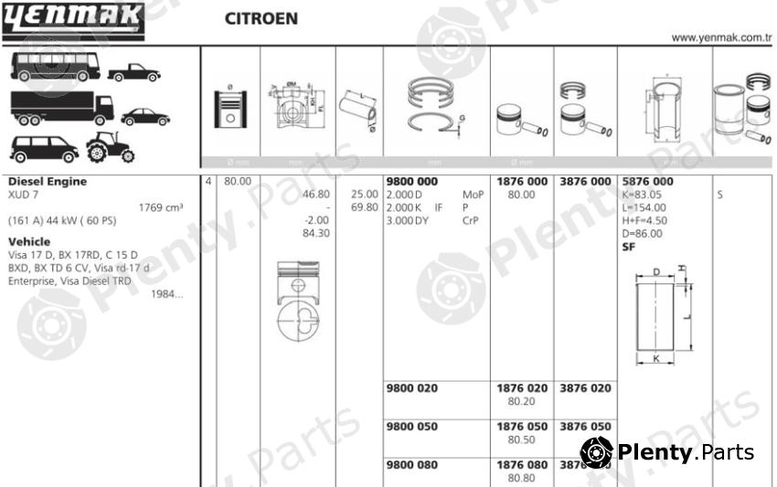  YENMAK part 3876000 Replacement part