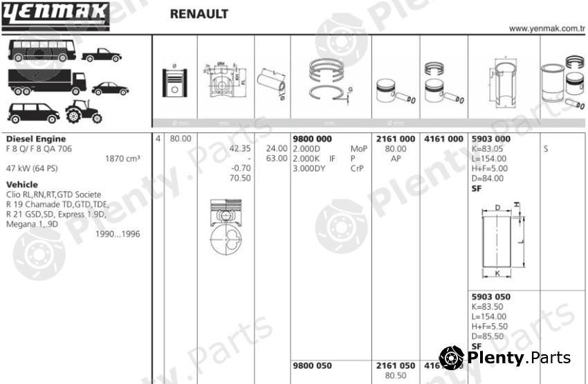  YENMAK part 4161050 Replacement part