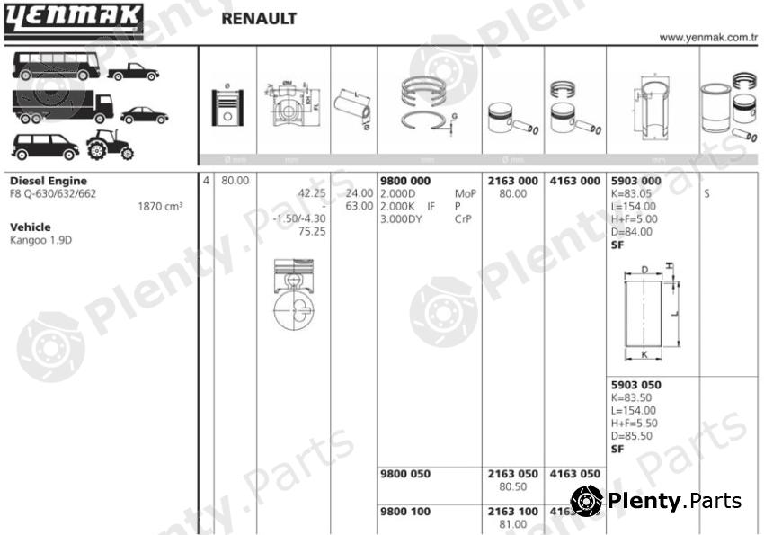  YENMAK part 4163050 Replacement part
