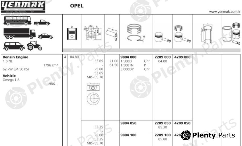  YENMAK part 4209.000 (4209000) Replacement part