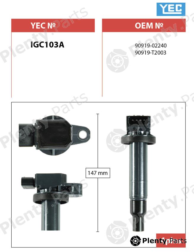  YEC part IGC103A Replacement part