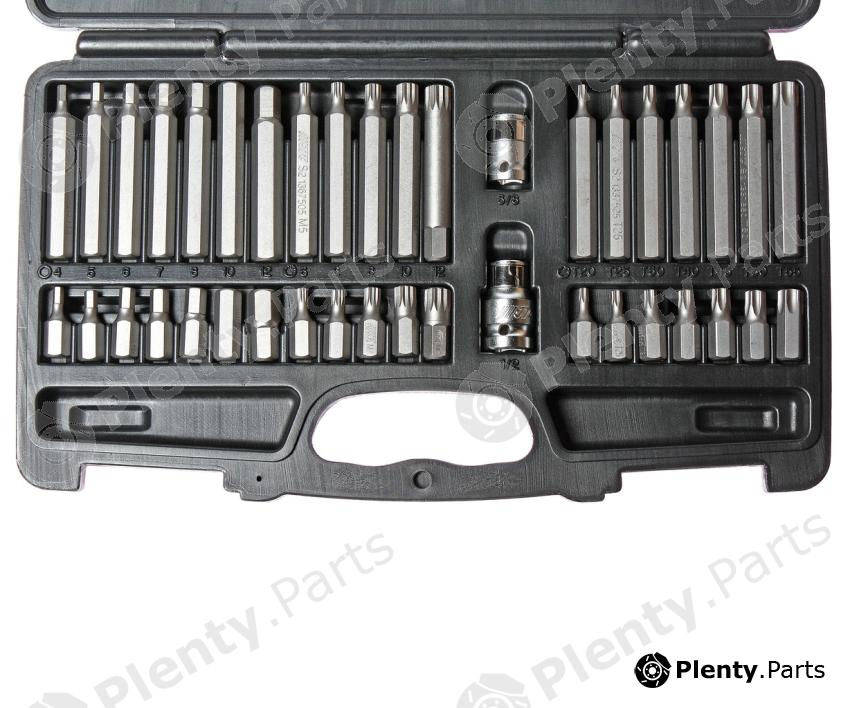  JTC part JTC-3965 (JTC3965) Bit Set HEX, TORX, SPLINE with 3/8" & 1/2" Adapters, 40 pcs