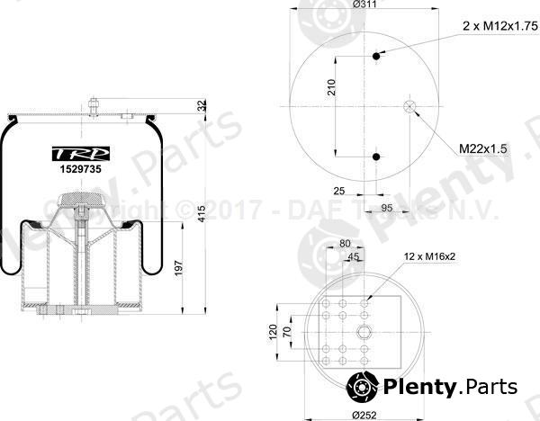 Genuine KENWORTH part 1529735 Replacement part