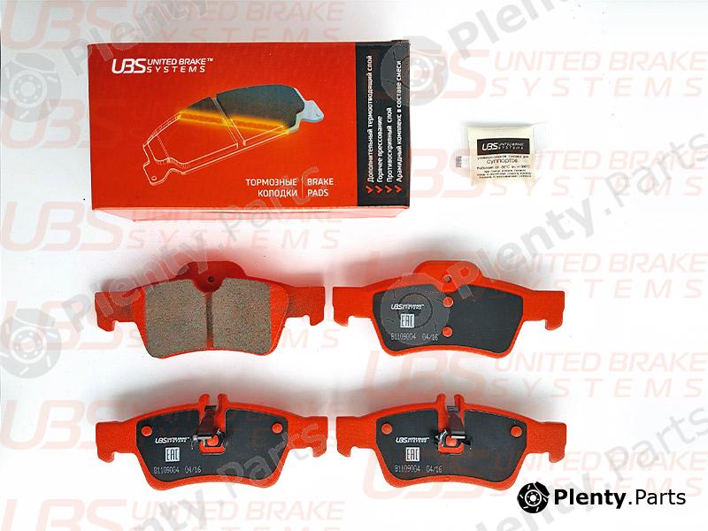  UBS part B1109004 Rear Disc Brake Pads Mercedes-Benz CL, CLS, E-Class, S-Class, SL