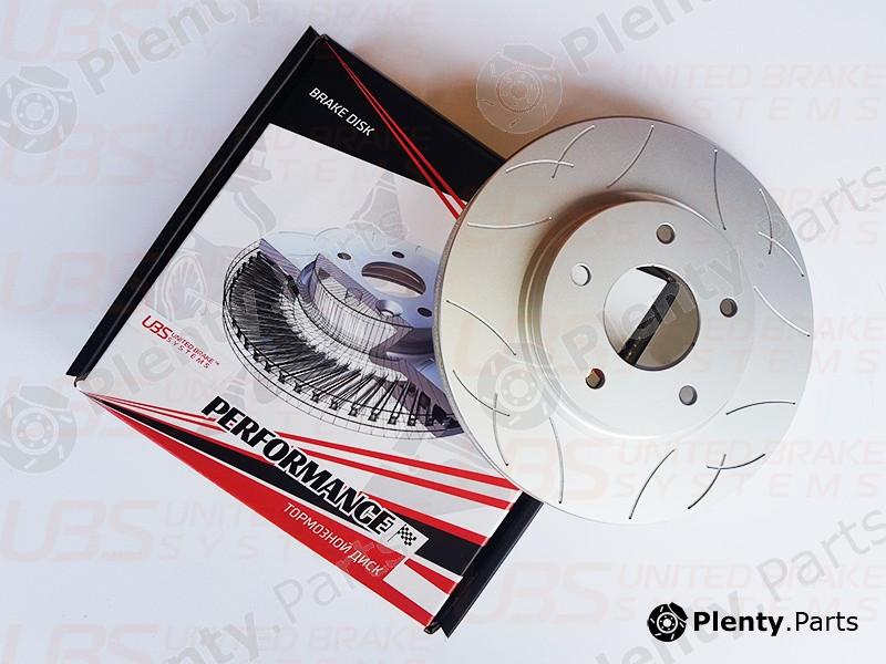  UBS part BP2107004 Premium Slotted Front Brake Disc for Mitsubishi Lancer / Dodge Caliber