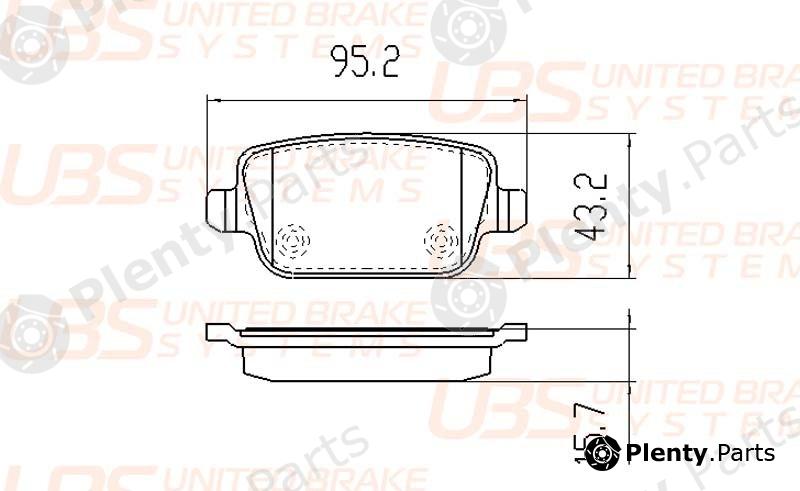  UBS part B1101006 Rear Brake Pads Ford Galaxy/Mondeo/Kuga, Volvo S80/XC70 II, Freelander 2