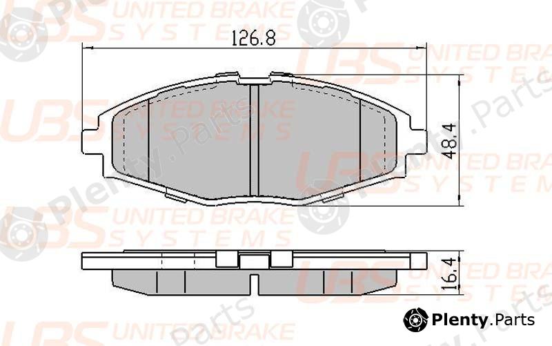  UBS part B1104001 Front Disc Brake Pads Daewoo Lanos/Matiz/Spark/Chery QQ