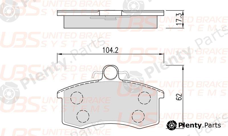  UBS part B1105001 Front Brake Pads LADA SAMARA/110-115/KALINA/PRIORA/GRANTA/DATSUN