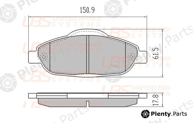  UBS part B1107063 Brake Pads Peugeot 308 / 3008