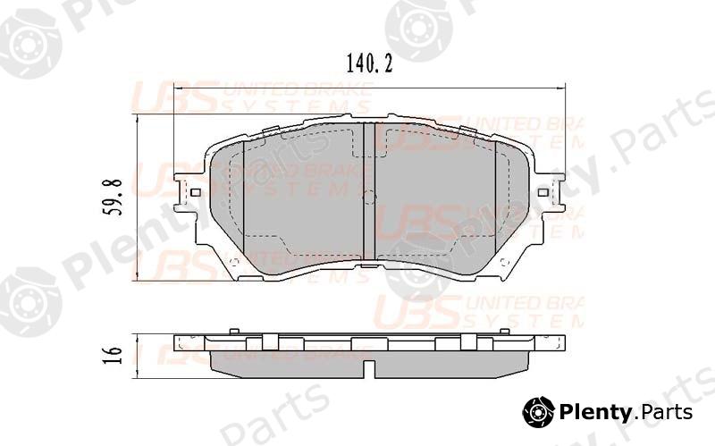 UBS part B1112009 Brake Pads MAZDA 6