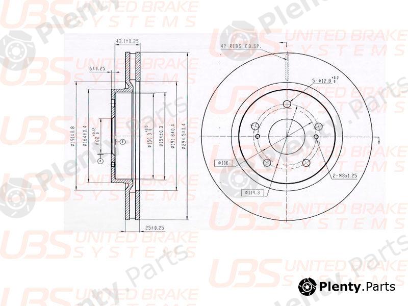  UBS part B2113001 Brake Disc Suzuki Grand Vitara