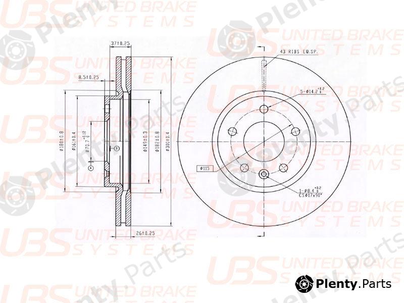  UBS part BP2104006 Brake Disc UBS BP2104006