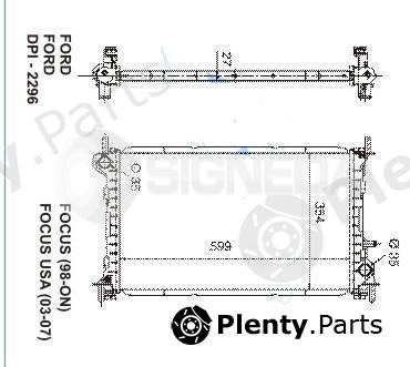  SIGNEDA part RA62052Q Engine Cooling Radiator Ford Focus