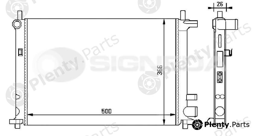  SIGNEDA part RA62053 Radiator FORD FIESTA IV (1.25/1.4/1.6)