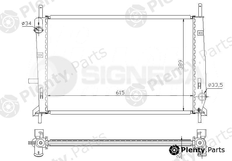  SIGNEDA part RA62104A Radiator / FORD MONDEO I/II