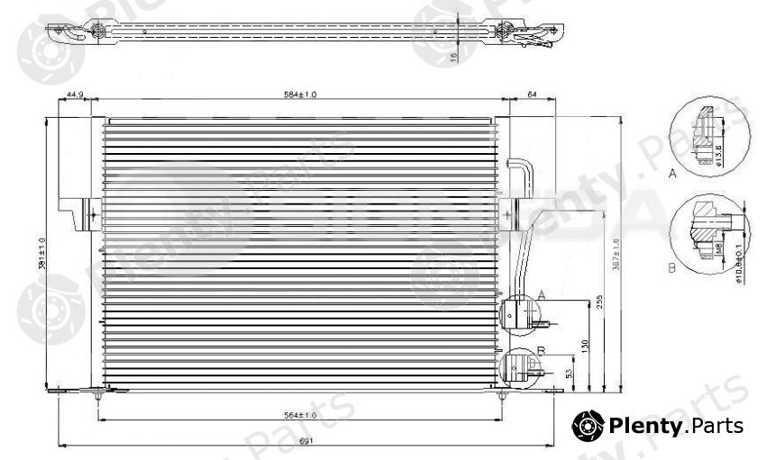  SIGNEDA part RC94308 A/C Condenser COUGAR / FORD MONDEO