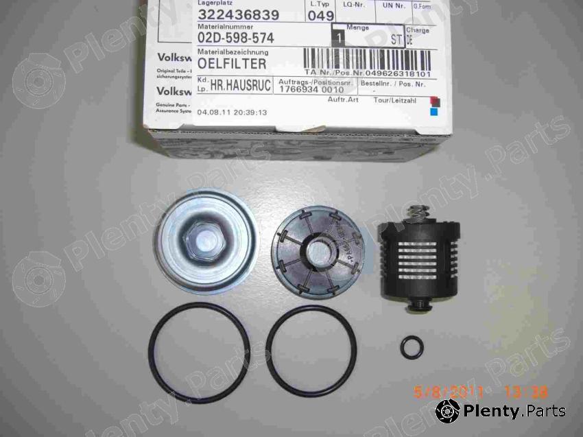 Genuine VAG part 02D598574 Oil Filter, differential