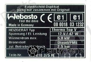 Genuine VAG part 1K0010375R Replacement part