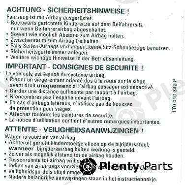 Genuine VAG part 1T0010342P Replacement part