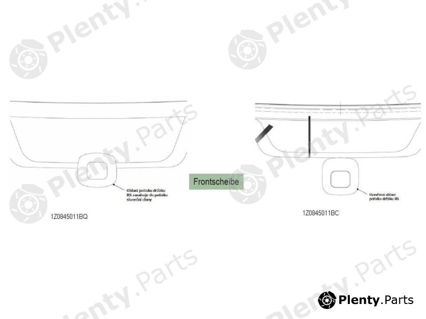 Genuine VAG part 1Z0845011BQ Windscreen